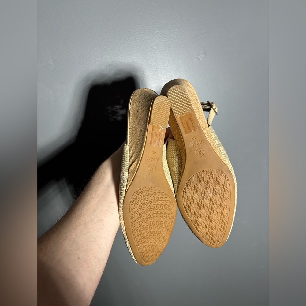 Vivaia Tamia Almond Toe Slingback Wedge Sandals Size EU 40 - Picture 6 of 8